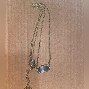 New Gray Kendra Scott Pendant Necklace, Gray